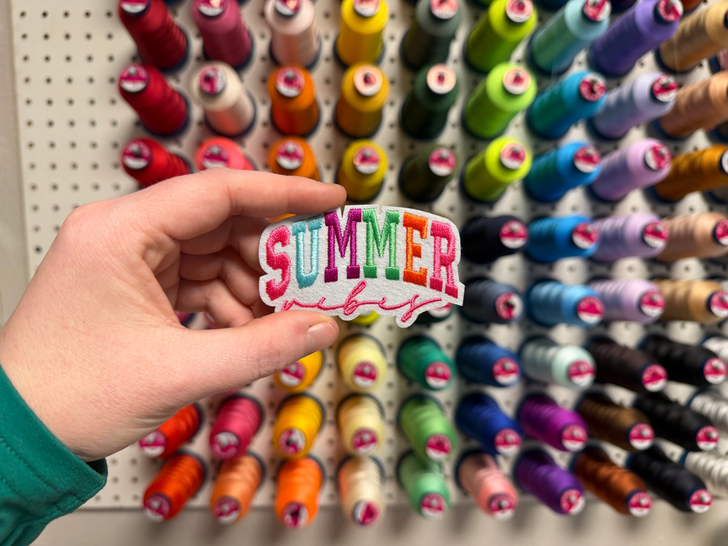 Summer Vibes Embroidered Iron-On Patch
