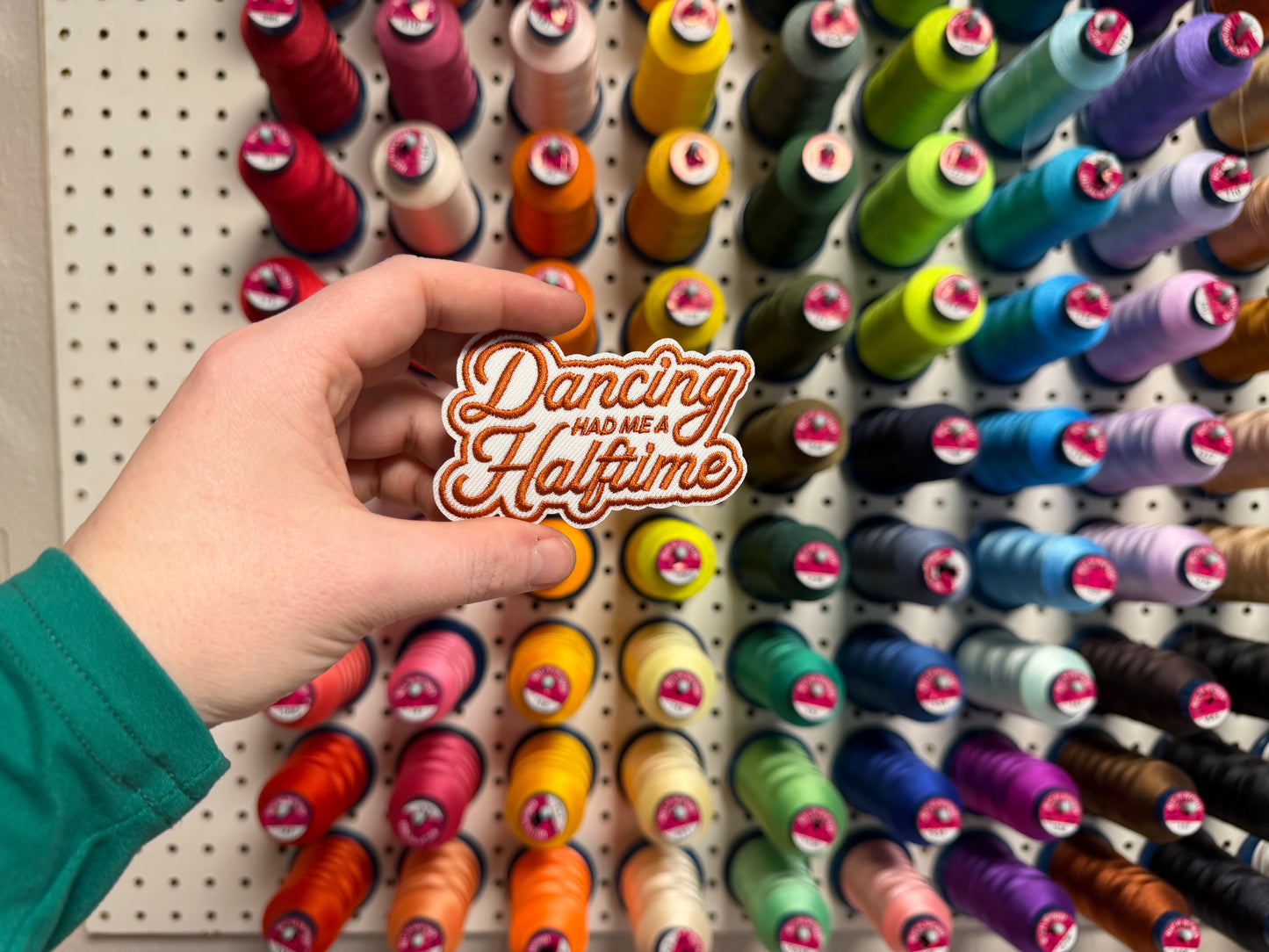Dancing Had Me at Halftime Embroidered Iron-On Patch