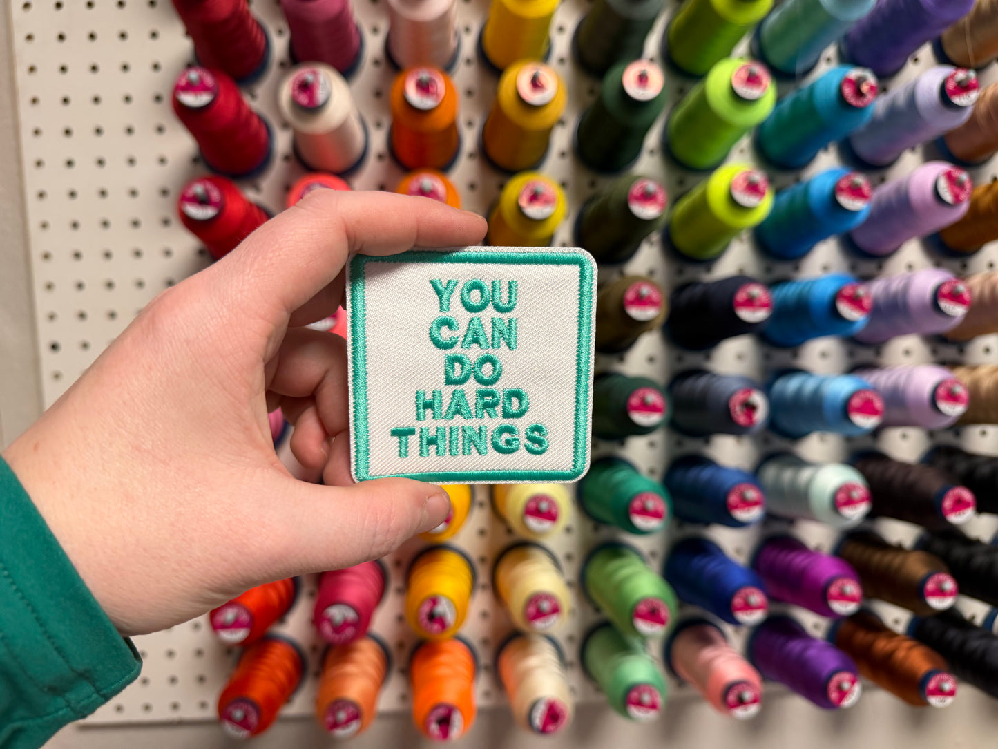 You Can Do Hard Things Embroidered Iron-On Patch