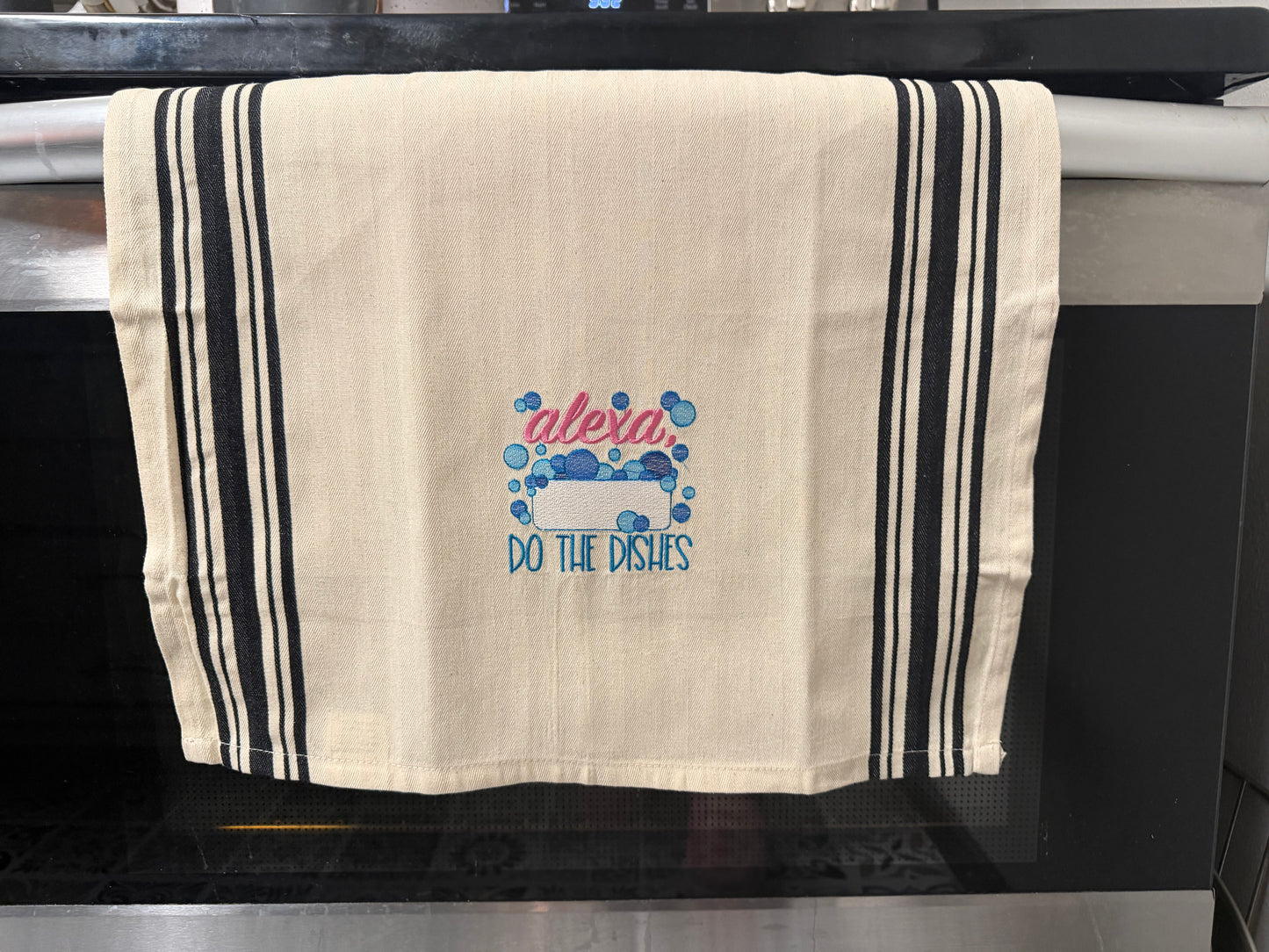 Alexa Do the Dishes Kitchen Towel | Funny Smart Home Dish Towel