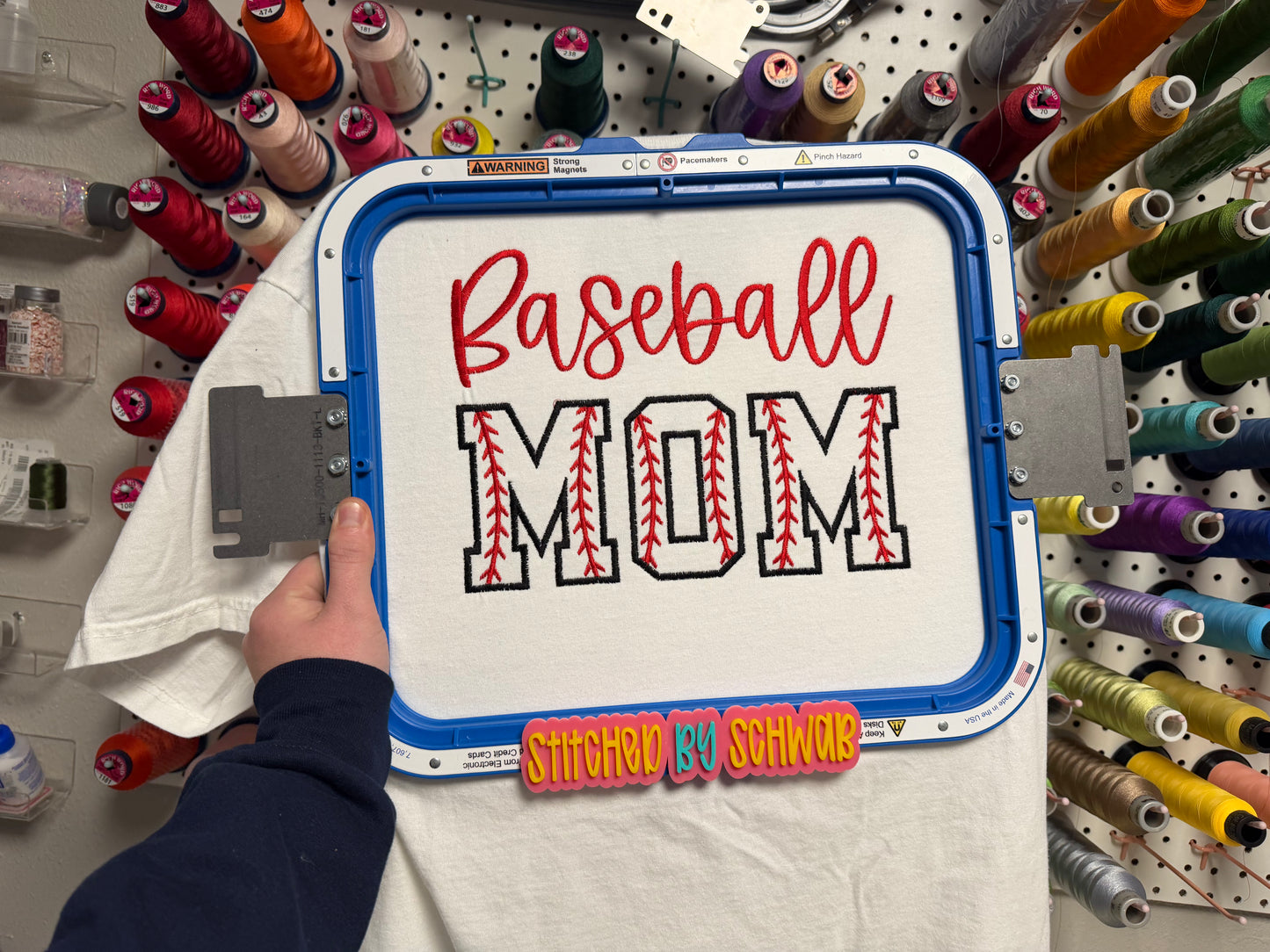 Baseball Mom Embroidered Shirt