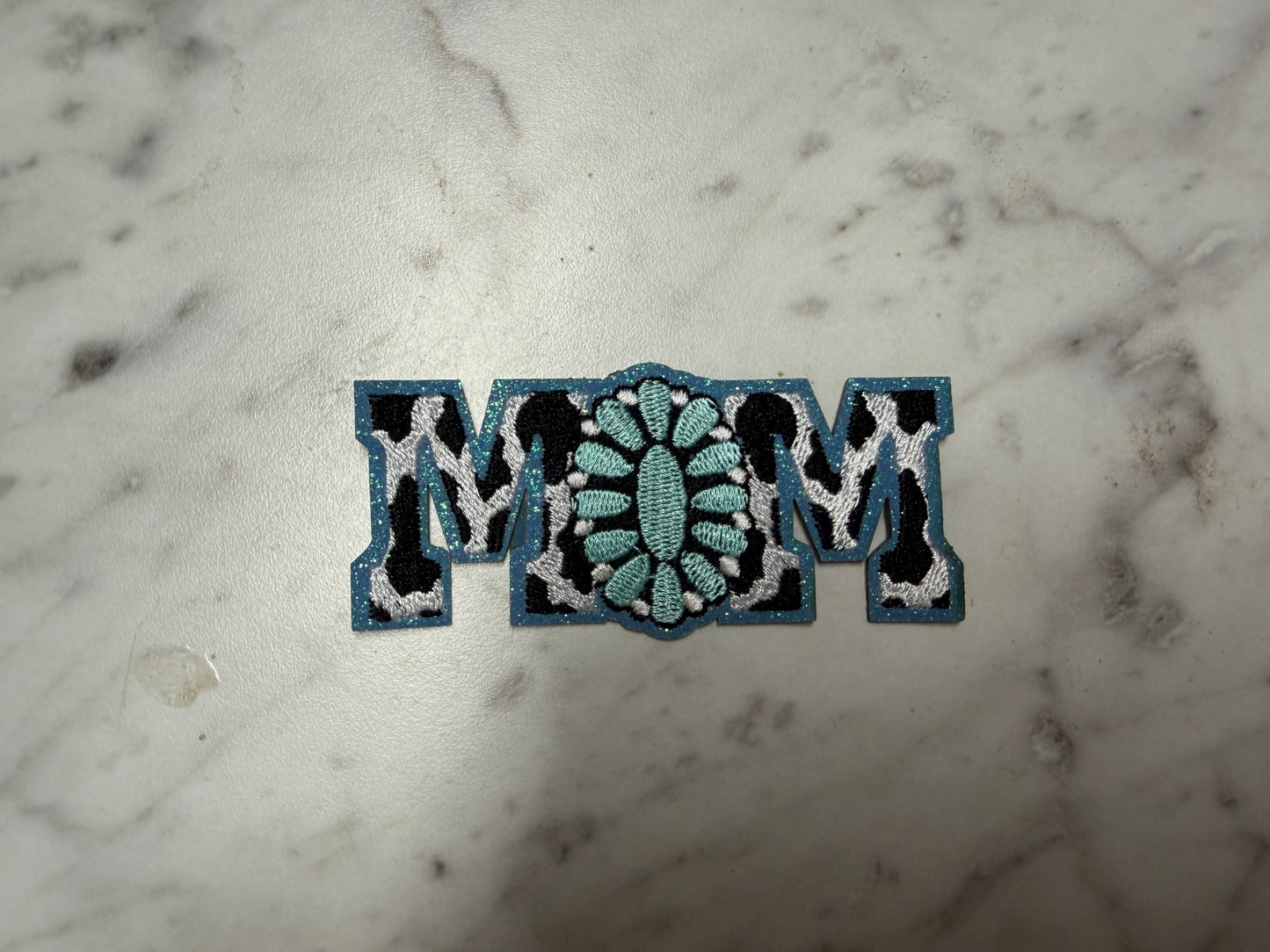 Cow Print MOM Patch