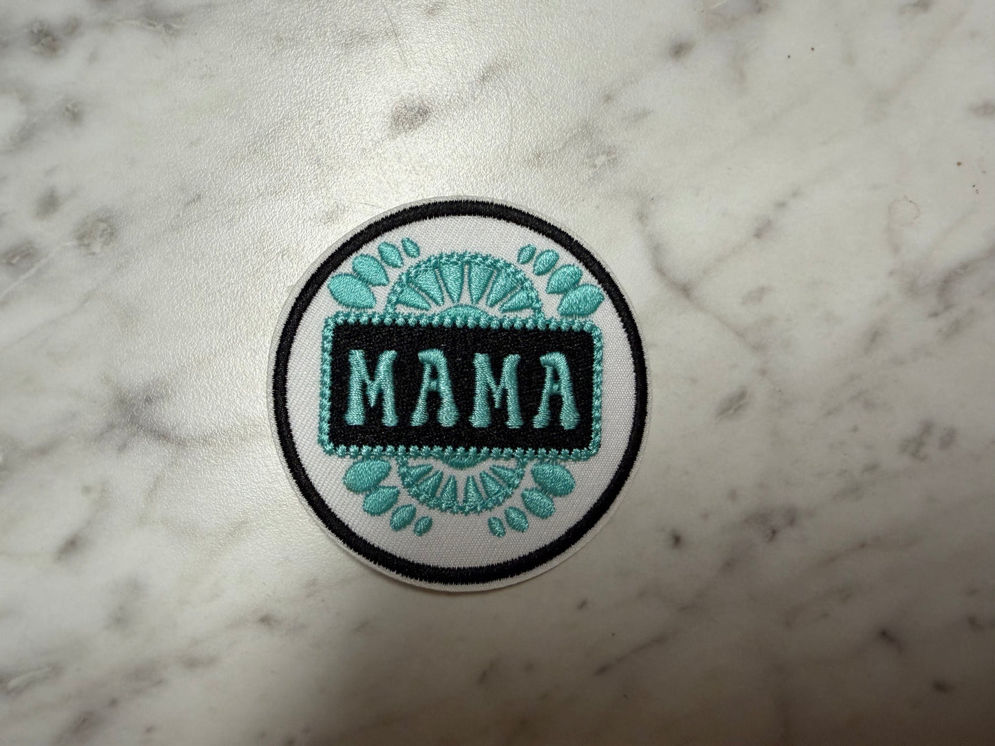 Turquoise Mama Round Patch