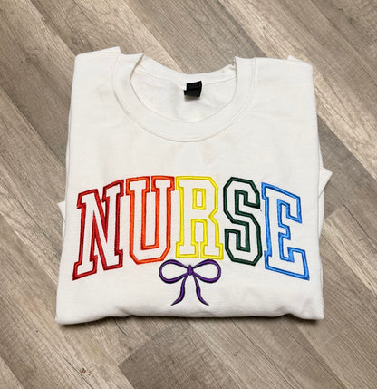 Embroidered Nurse Sweatshirt