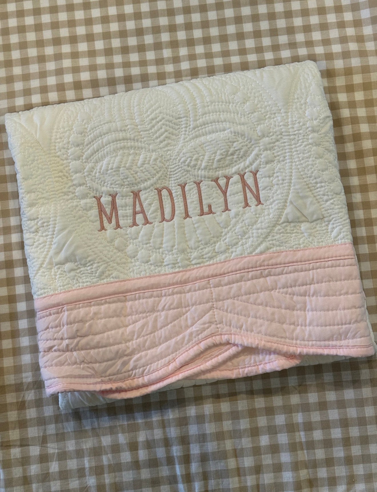 Heirloom Quilted Baby Blanket
