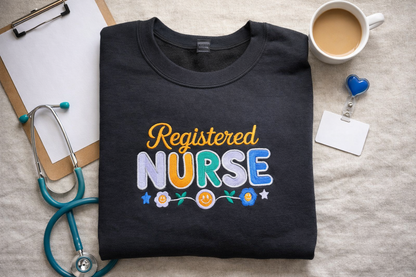 Registered Nurse Embroidered Sweatshirt