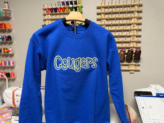 Aberdeen Cougars Hockey Embroidered Crewneck Sweatshirt