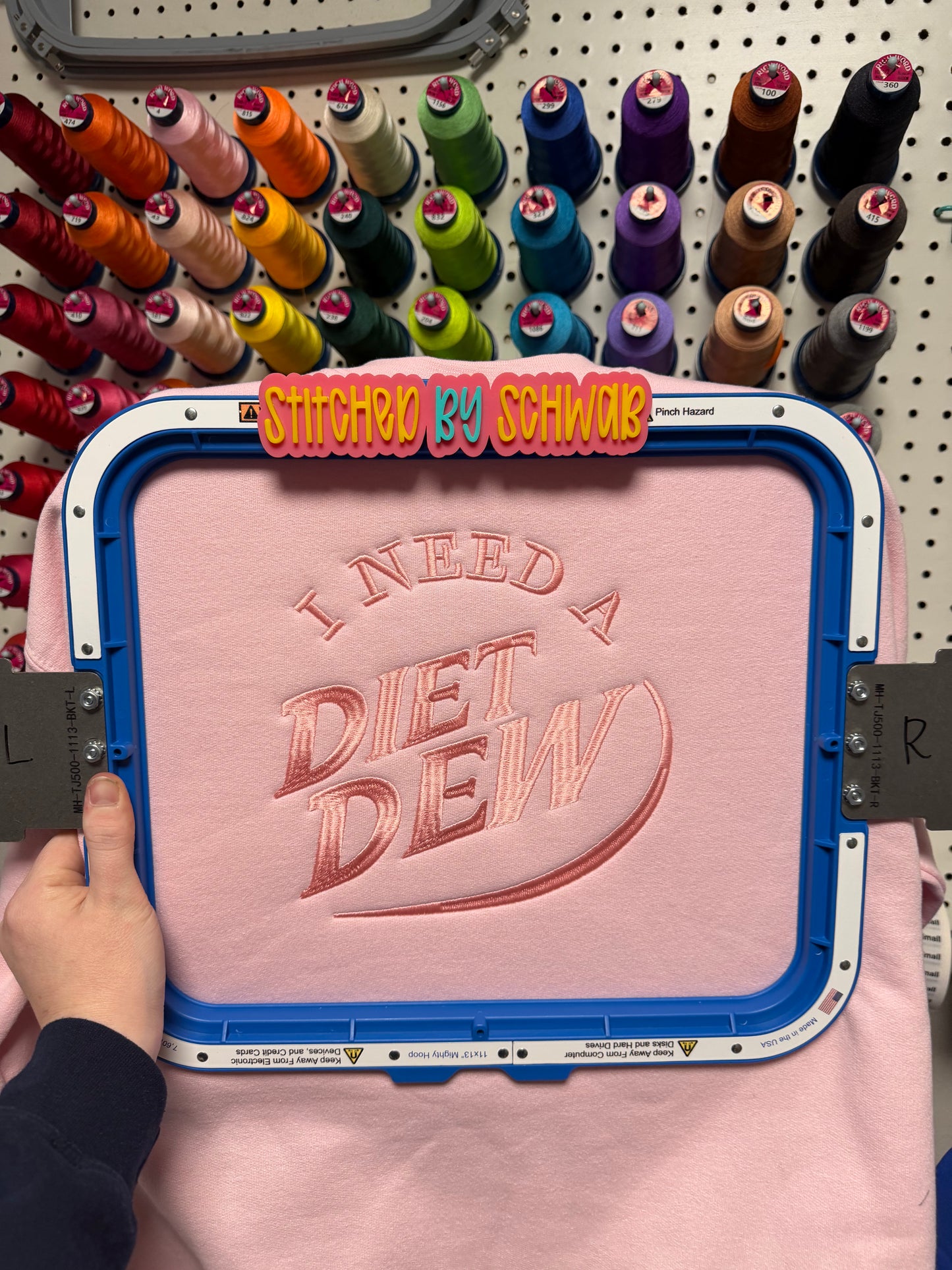 I Need a Diet Dew Embroidered Sweatshirt