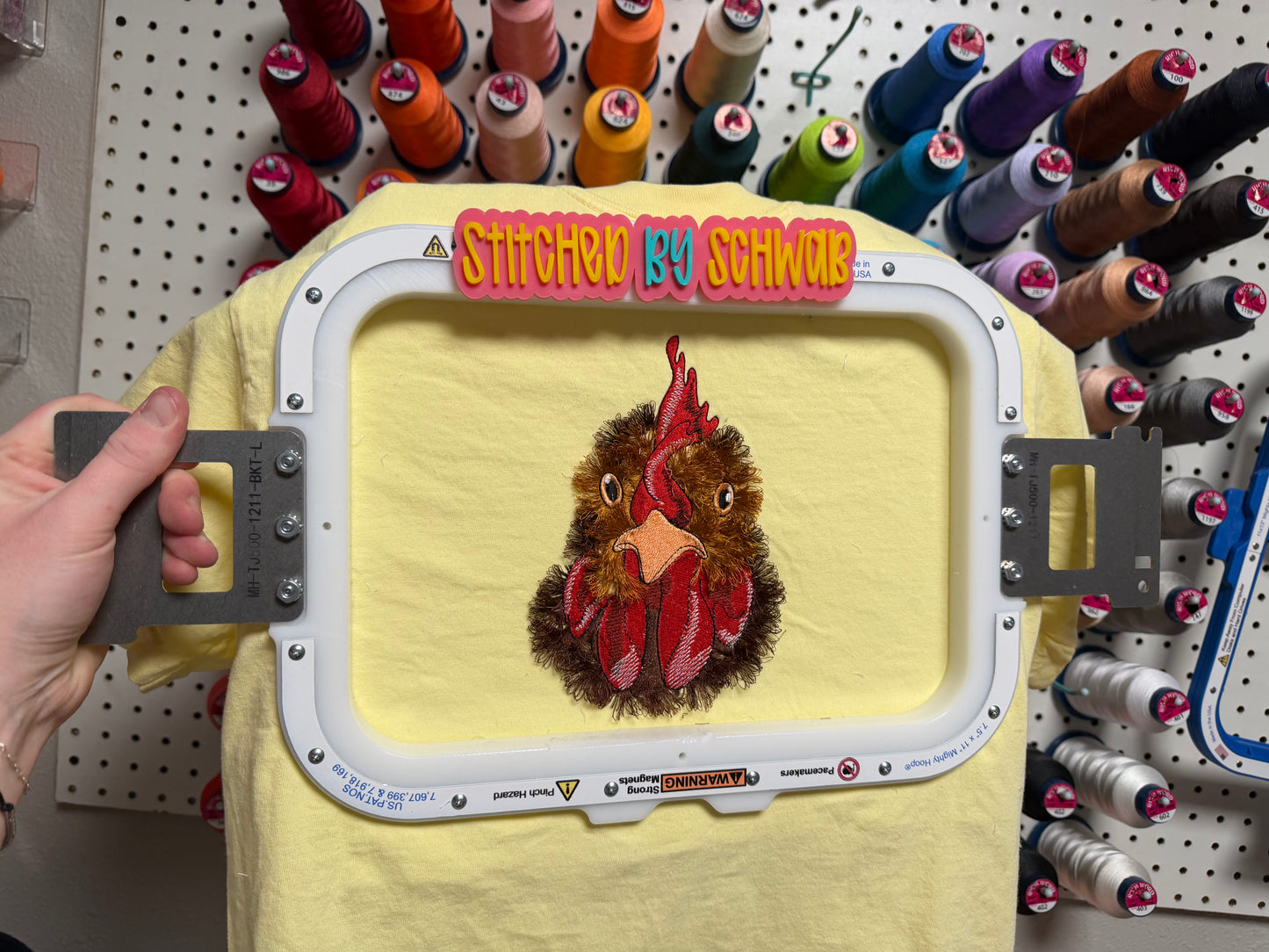 RTS - Fringe Embroidered Chicken T-Shirt