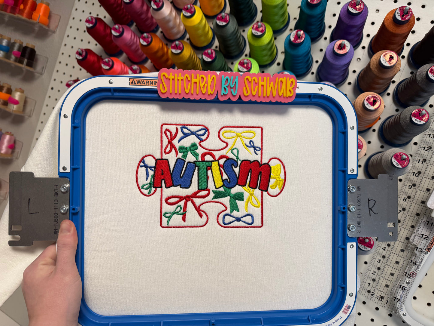 Autism Puzzle Bow