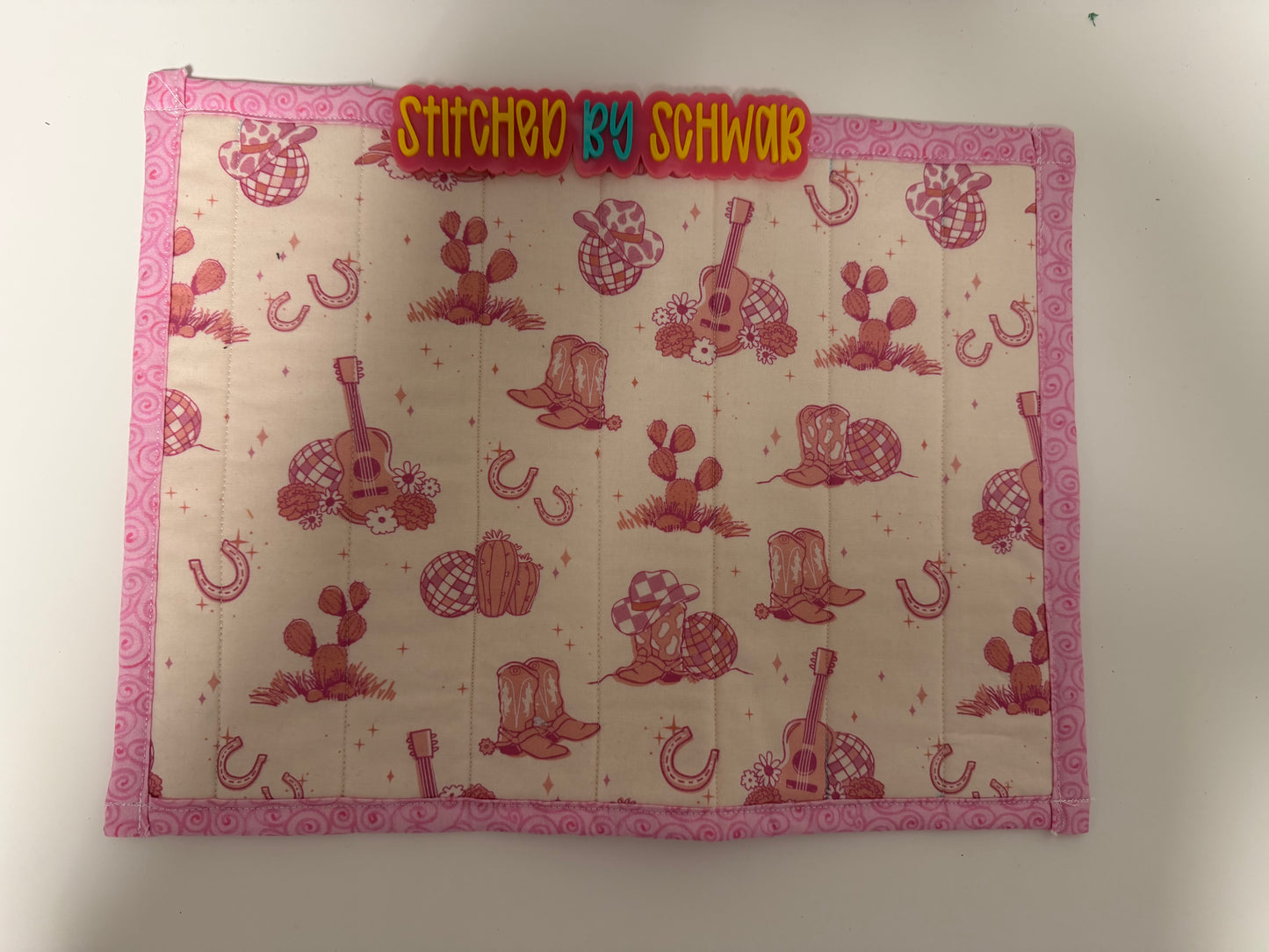 Large Casserole Hot Pad – Western Cowgirl Print
