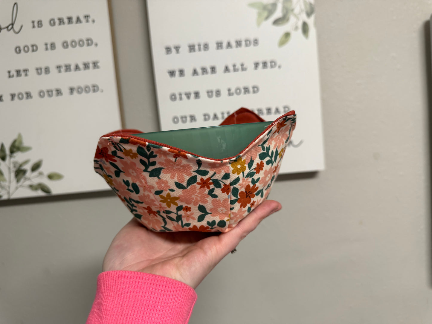 Floral Microwavable Bowl Cozy