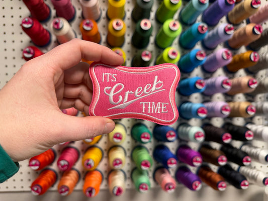 It’s Creek Time Embroidered Iron-On Patch