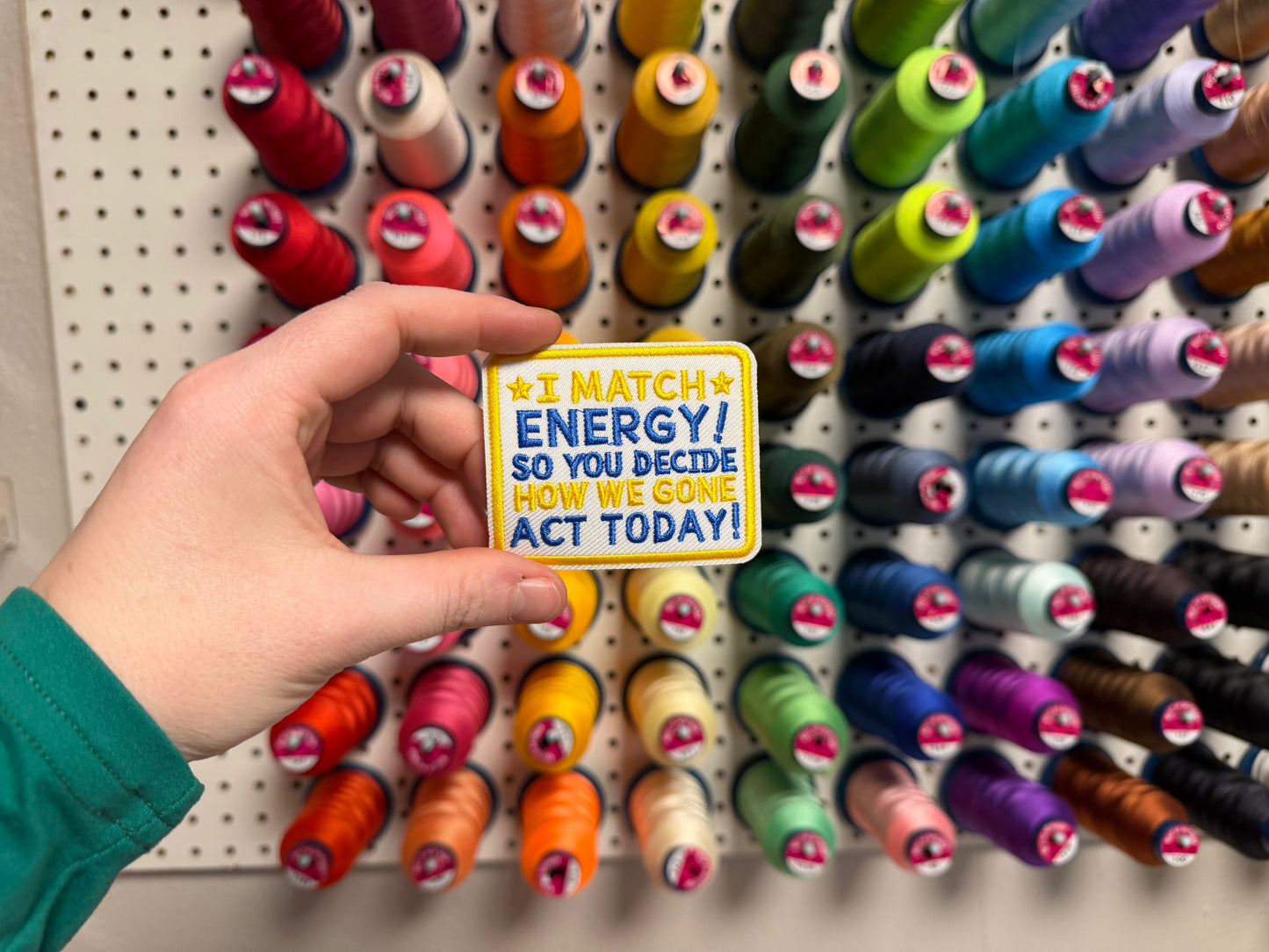 I Match Energy Embroidered Iron-On Patch