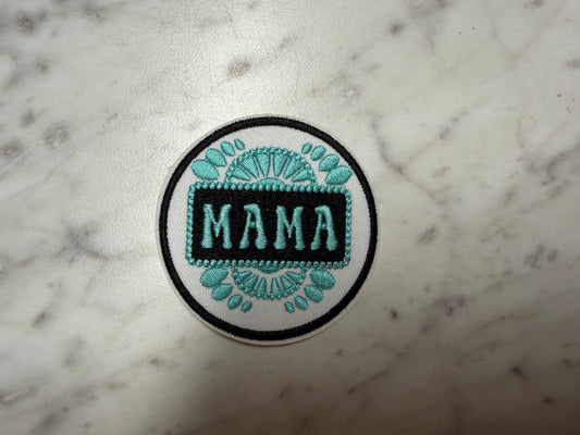 Turquoise Mama Round Patch