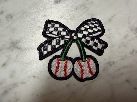 Baseball Cherries Patch