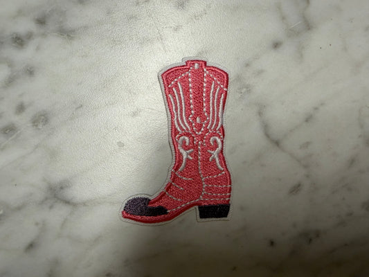Pink Cowboy Boot Patch