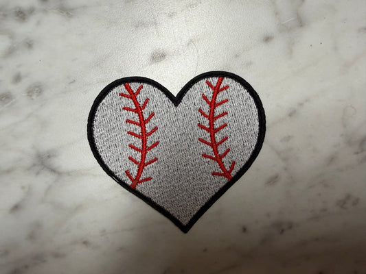 Baseball Heart Patch