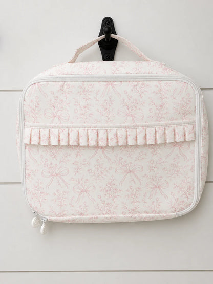 Pink Bow Toile - Nylon Lunchbag