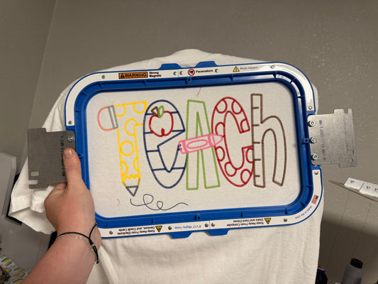 Teacher Sketch Embroidery Tee