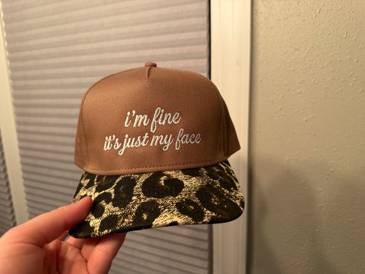 I'm Fine It's Just My Face - Brown