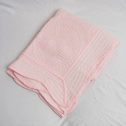 Heirloom Quilted Baby Blanket - Pink