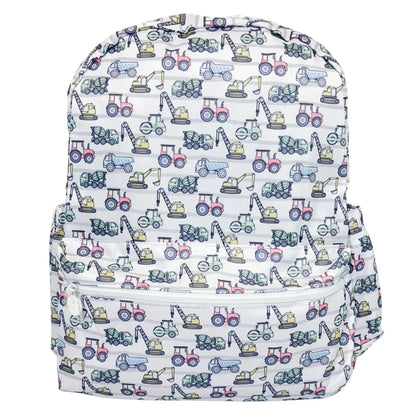 Construction Trucks - Nylon Backpack (Full Size)