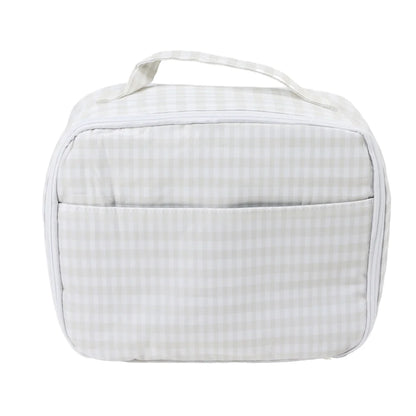Khaki Gingham - Nylon Lunch bag