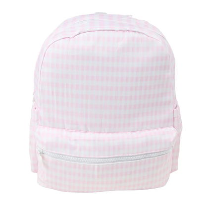 Light Pink Gingham - Nylon Backpack (Full Size)