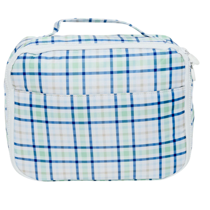 Navy & Green Plaid - Nylon Lunch bag