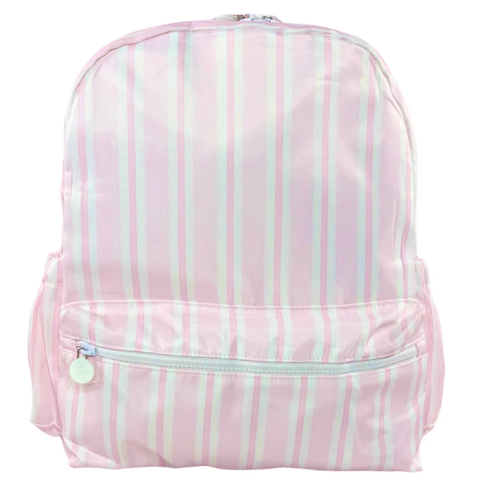 Pink Stripe - Nylon Backpack (Full Size)