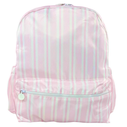 Pink Stripe - Nylon Backpack (Full Size)