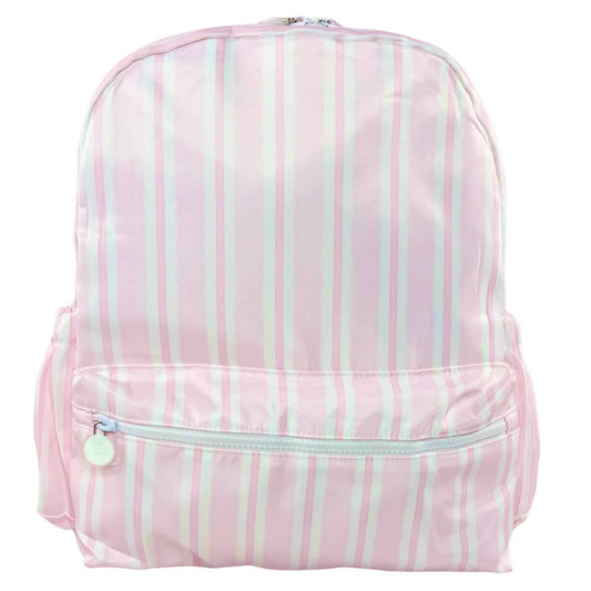 Pink Stripe - Nylon Backpack (Full Size)