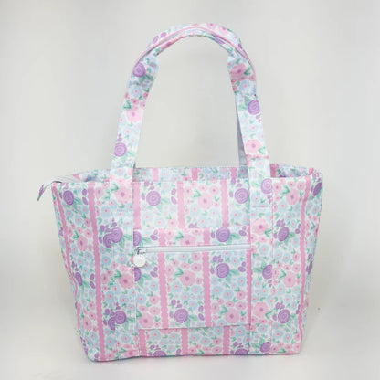 Scallop Stripe Floral - Tote Bag