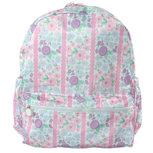 Scalloped Floral - Nylon Backpack (Full Size)