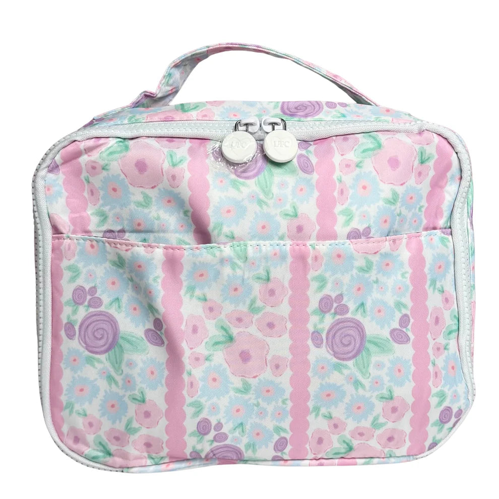 Scalloped Floral stripe - Nylon Lunch bag